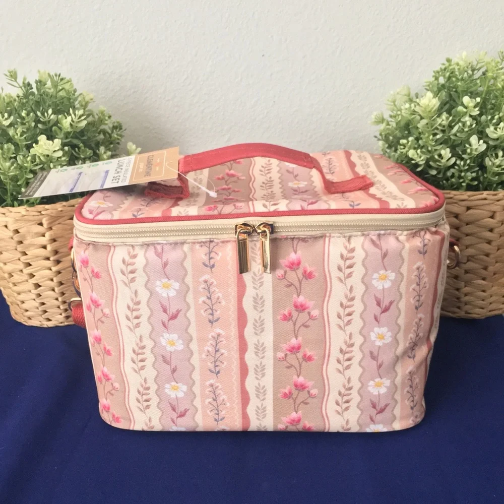 Vintage Flower and Vine Lunch Bag Set With Accessories